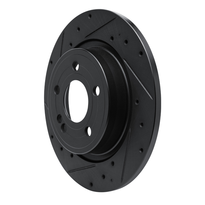 Mercedes-Benz A220 Brake Rotor (1) - Rear Left - R1 Concepts - Drilled & Slotted - Black - `19-`26